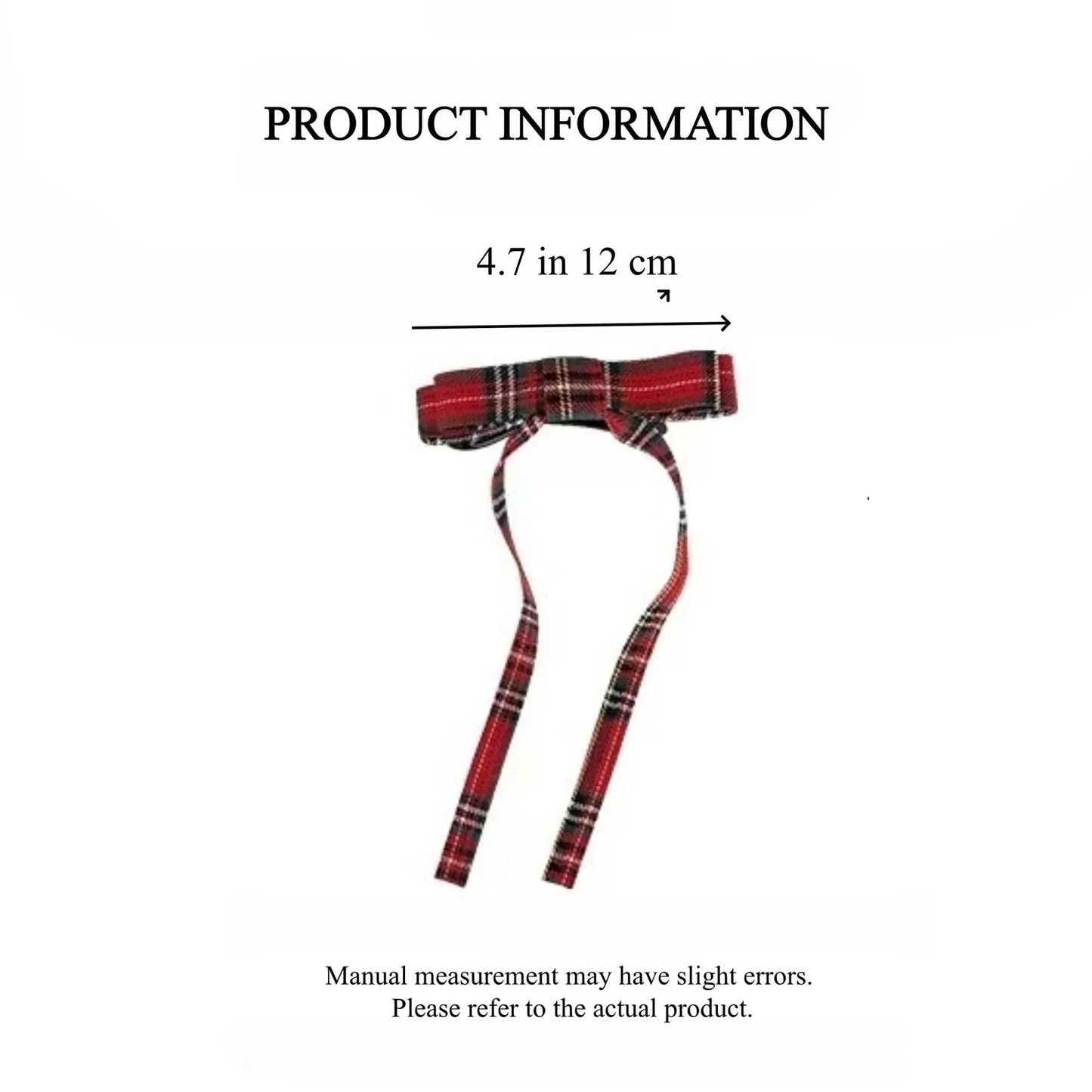 British Autumn Plaid Ribbon Bow Hairclip for Women | Retro Elegant Bowknot Barrette for Half-Up Styles | Preppy Aesthetic Hair Accessories