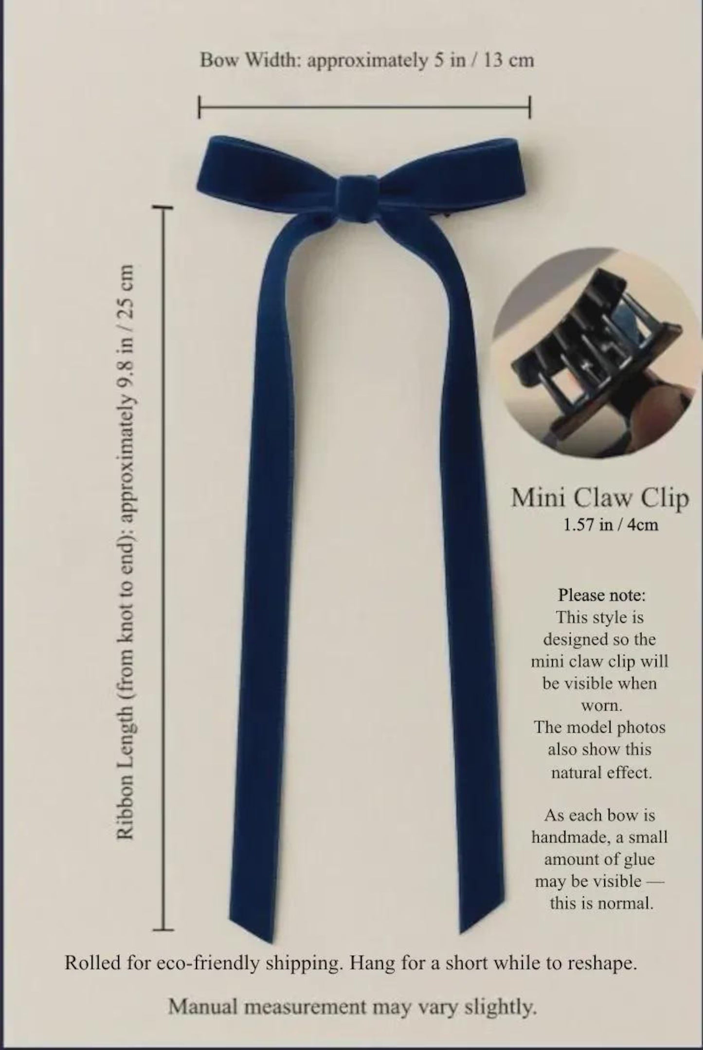 Mini Velvet Bow Claws Pair | Premium Velvet Bow Barrettes for Half-Up Styling | Aesthetic Hair Accessories, Standout Gift for Her