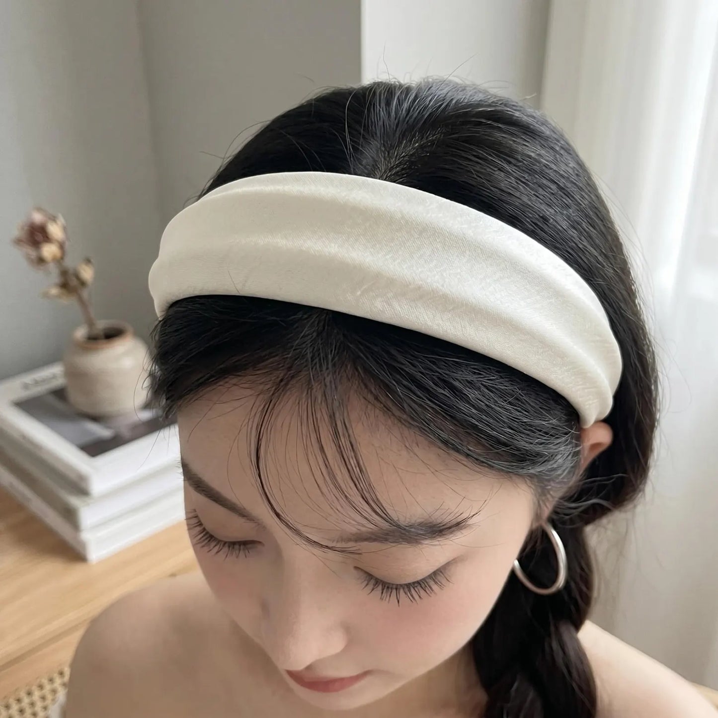 Effortless Chic Ruched Silk Padded Headband in 5 Pastel & Classic Shades