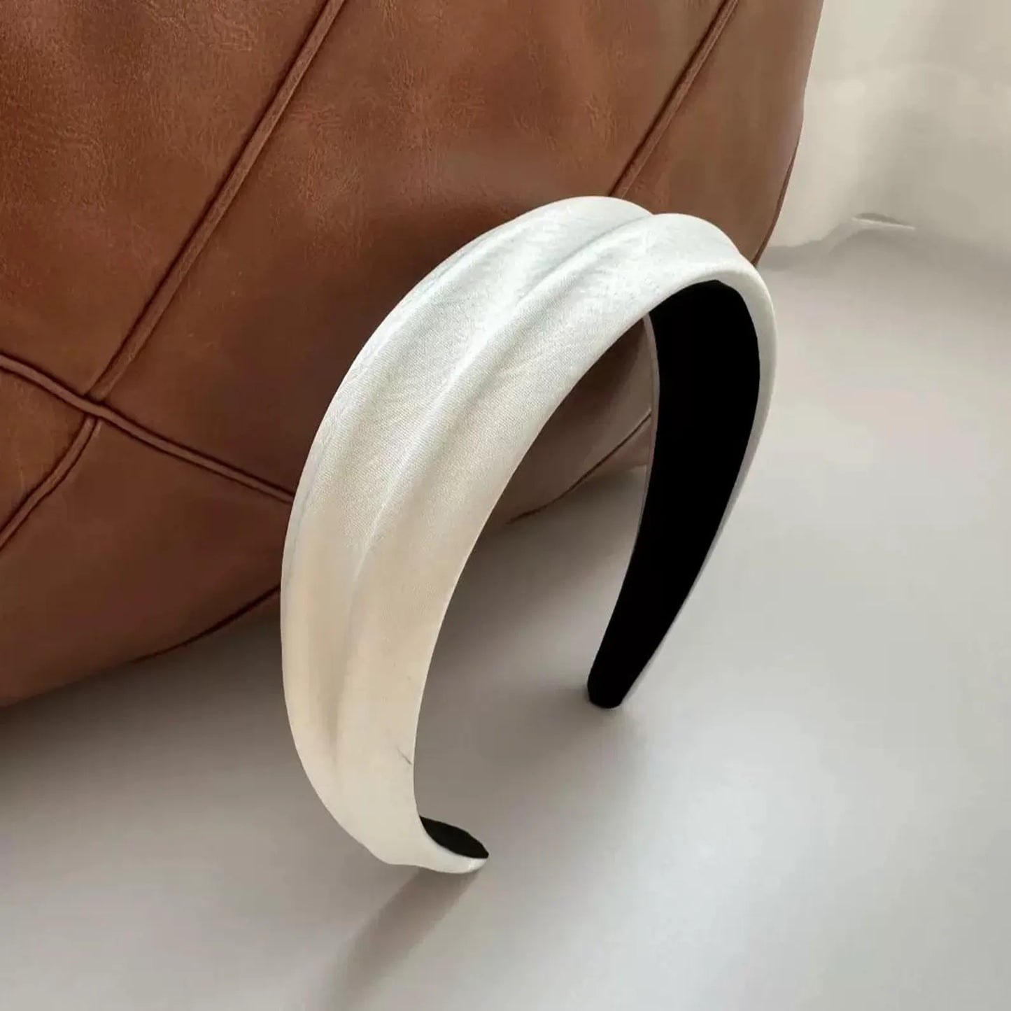 Effortless Chic Ruched Silk Padded Headband in 5 Pastel & Classic Shades