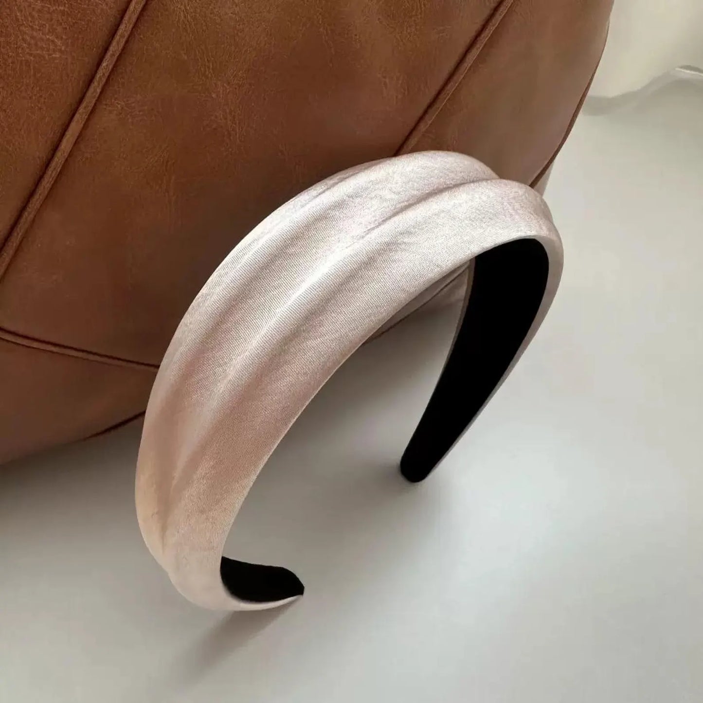 Effortless Chic Ruched Silk Padded Headband in 5 Pastel & Classic Shades
