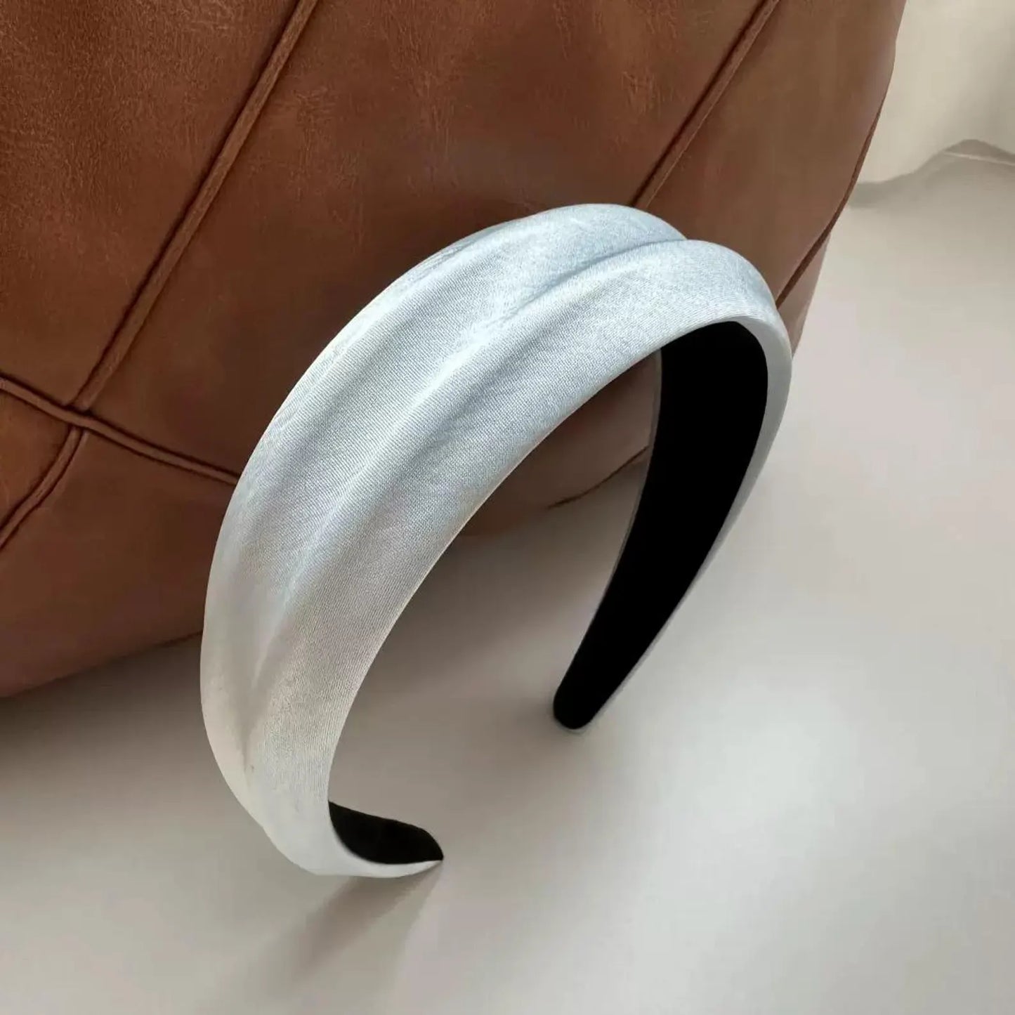 Effortless Chic Ruched Silk Padded Headband in 5 Pastel & Classic Shades