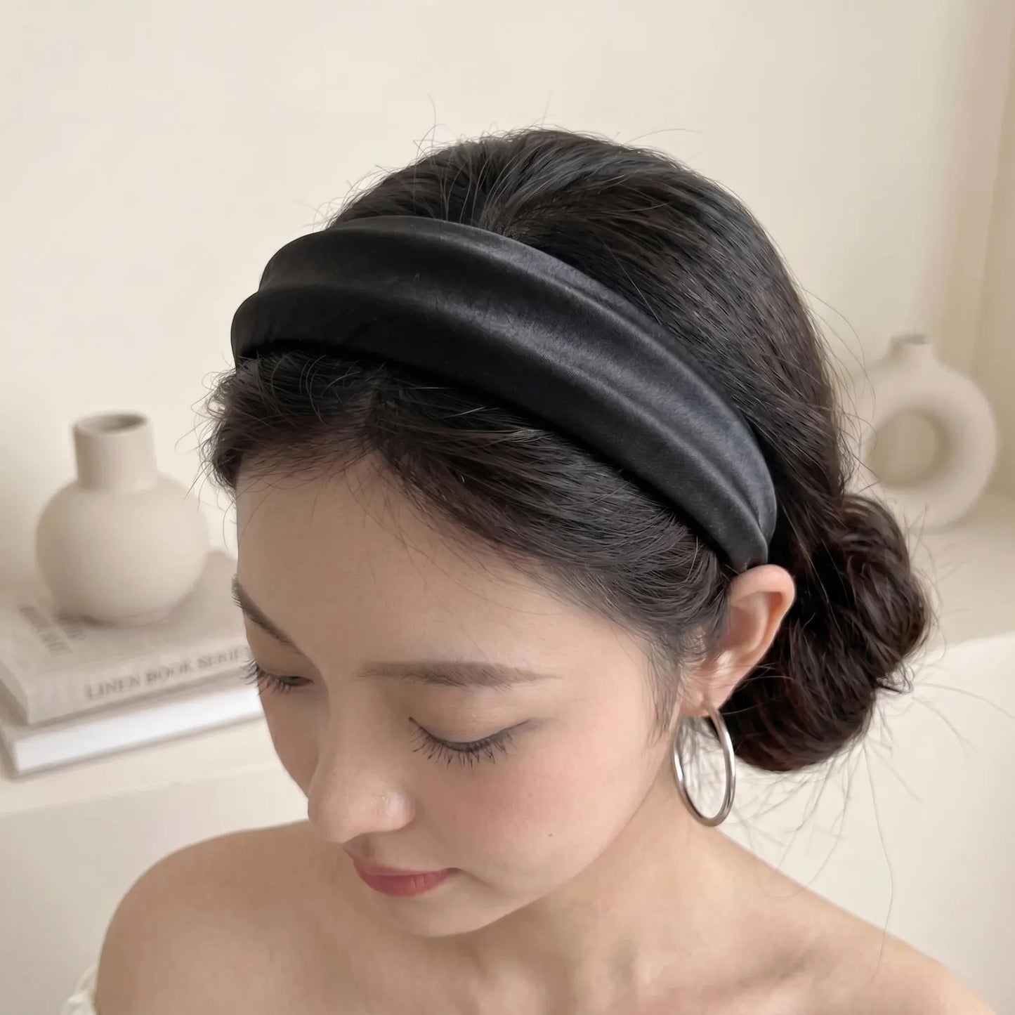 Effortless Chic Ruched Silk Padded Headband in 5 Pastel & Classic Shades
