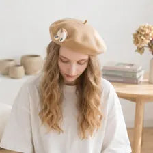 Handmade Corgi Butt Wool Felt Beret | Cute Animal Winter Hat & Gift