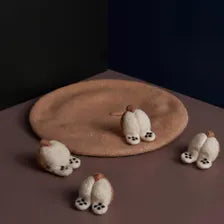 Handmade Corgi Butt Wool Felt Beret | Cute Animal Winter Hat & Gift