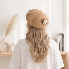 Handmade Corgi Butt Wool Felt Beret | Cute Animal Winter Hat & Gift