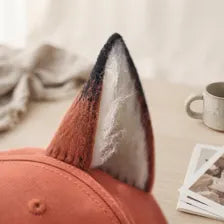Handmade Fox Ear Baseball Cap - Kawaii Faux Fur Hat | Streetwear & Cosplay Accessory