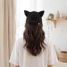 Kawaii Furry Cat Ear Baseball Cap - Y2K Streetwear & Anime Cosplay Hat