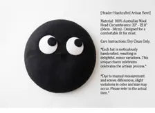 Black Googly Eyes Wool Beret - Cute Monster Cap | Handmade Kawaii Tam