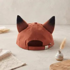 Handmade Fox Ear Baseball Cap - Kawaii Faux Fur Hat | Streetwear & Cosplay Accessory