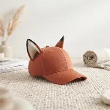 Handmade Fox Ear Baseball Cap - Kawaii Faux Fur Hat | Streetwear & Cosplay Accessory