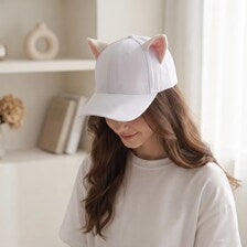Kawaii Furry Cat Ear Baseball Cap - Y2K Streetwear & Anime Cosplay Hat