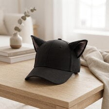 Kawaii Furry Cat Ear Baseball Cap - Y2K Streetwear & Anime Cosplay Hat