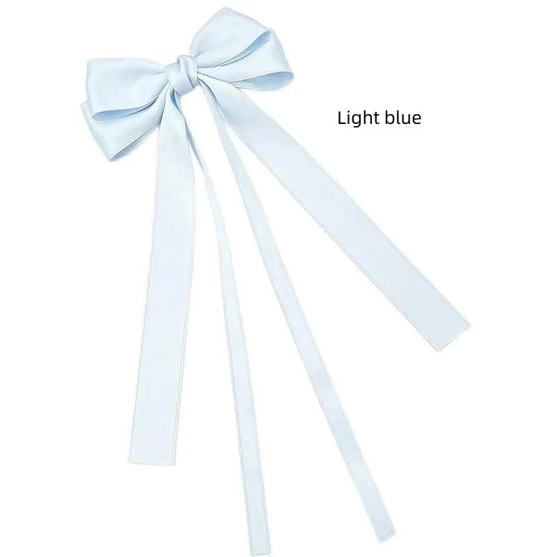 Luxury Satin Ribbon Bow Clip - Classic Oversized Hair Accessory