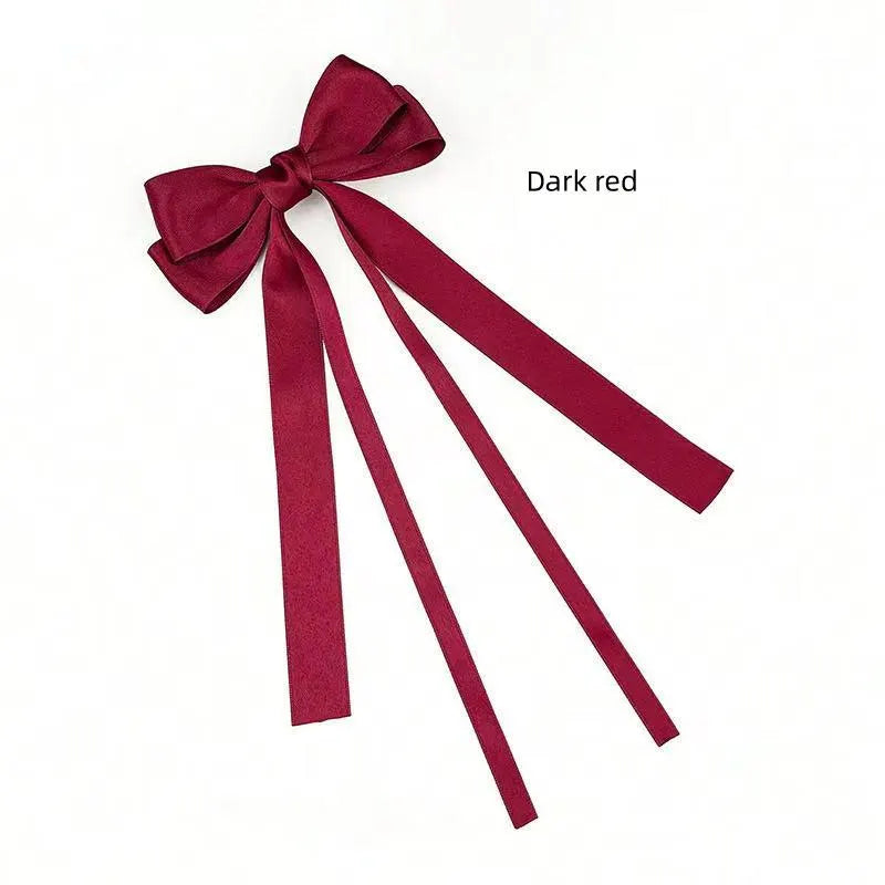 Luxury Satin Ribbon Bow Clip - Classic Oversized Hair Accessory