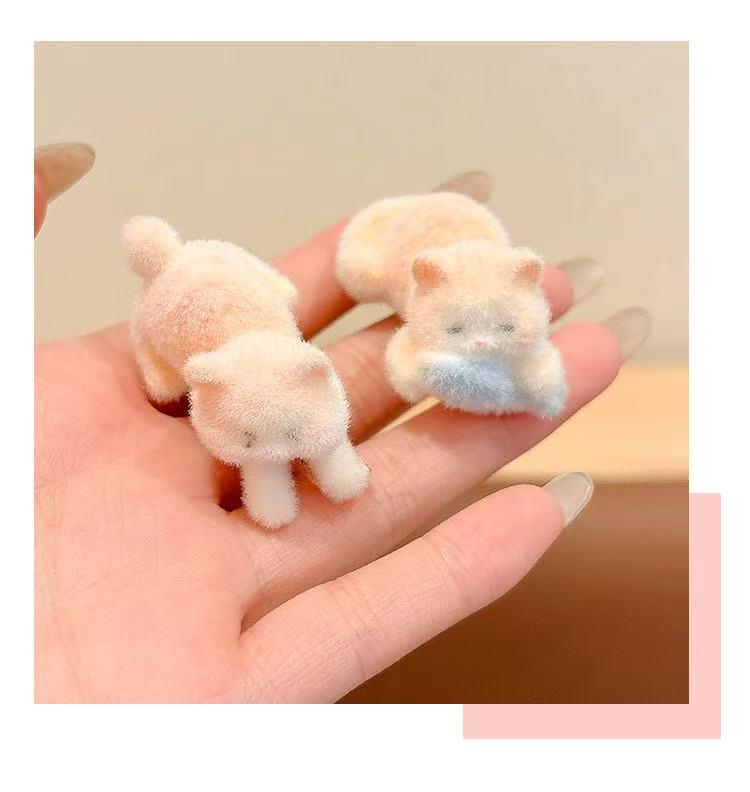 Mini Plush Kawaii Kitty Hair Clips
