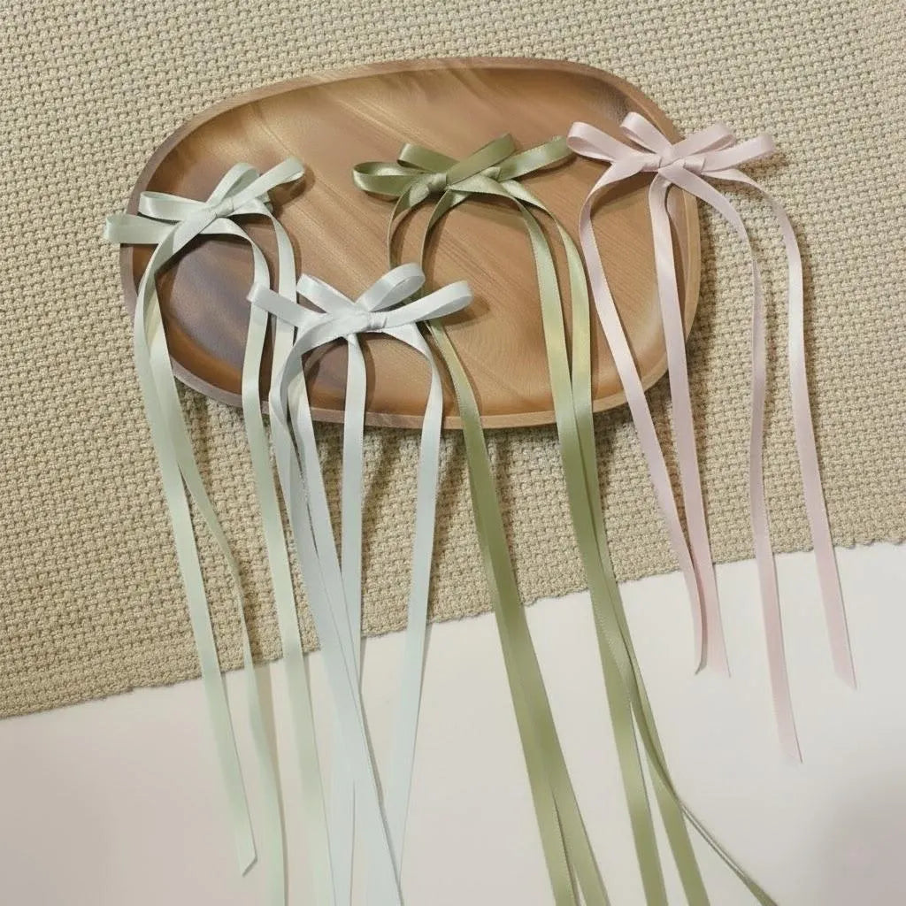 Handmade Satin Bow Hair Clip - Romantic Balletcore Hair Accessory