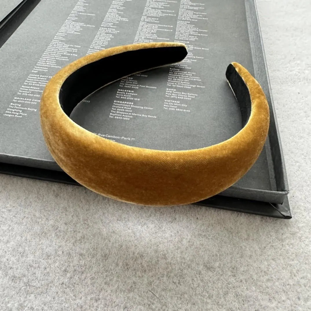 Silk Velvet Headband for Women | Luxury Padded Alice Band, Soft & Gentle on Hair | Vintage Aesthetic Hair Accessories