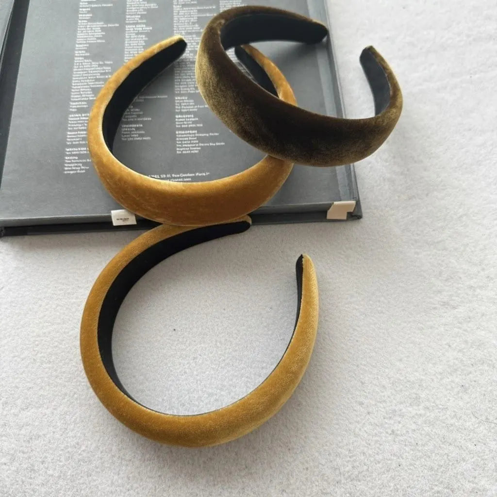 Silk Velvet Headband for Women | Luxury Padded Alice Band, Soft & Gentle on Hair | Vintage Aesthetic Hair Accessories