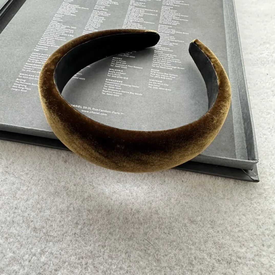Silk Velvet Headband for Women | Luxury Padded Alice Band, Soft & Gentle on Hair | Vintage Aesthetic Hair Accessories