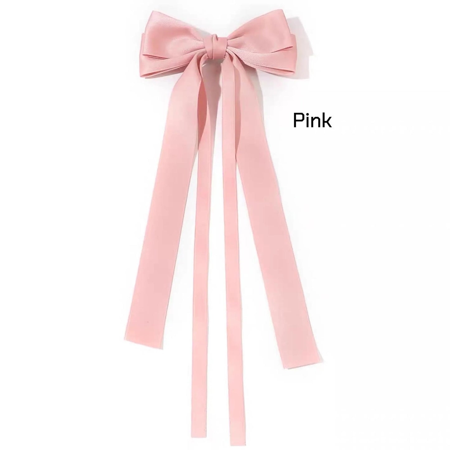 Luxury Satin Ribbon Bow Clip - Classic Oversized Hair Accessory