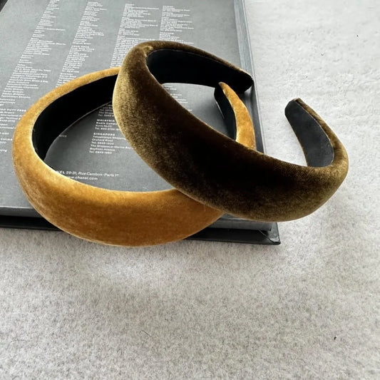 Silk Velvet Headband for Women | Luxury Padded Alice Band, Soft & Gentle on Hair | Vintage Aesthetic Hair Accessories