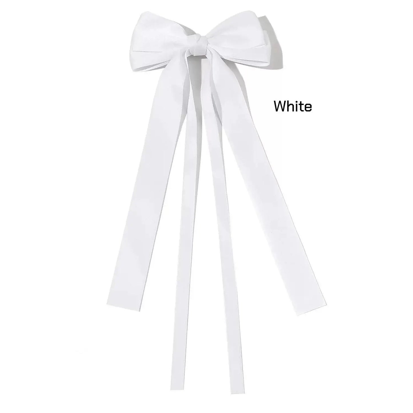 Luxury Satin Ribbon Bow Clip - Classic Oversized Hair Accessory