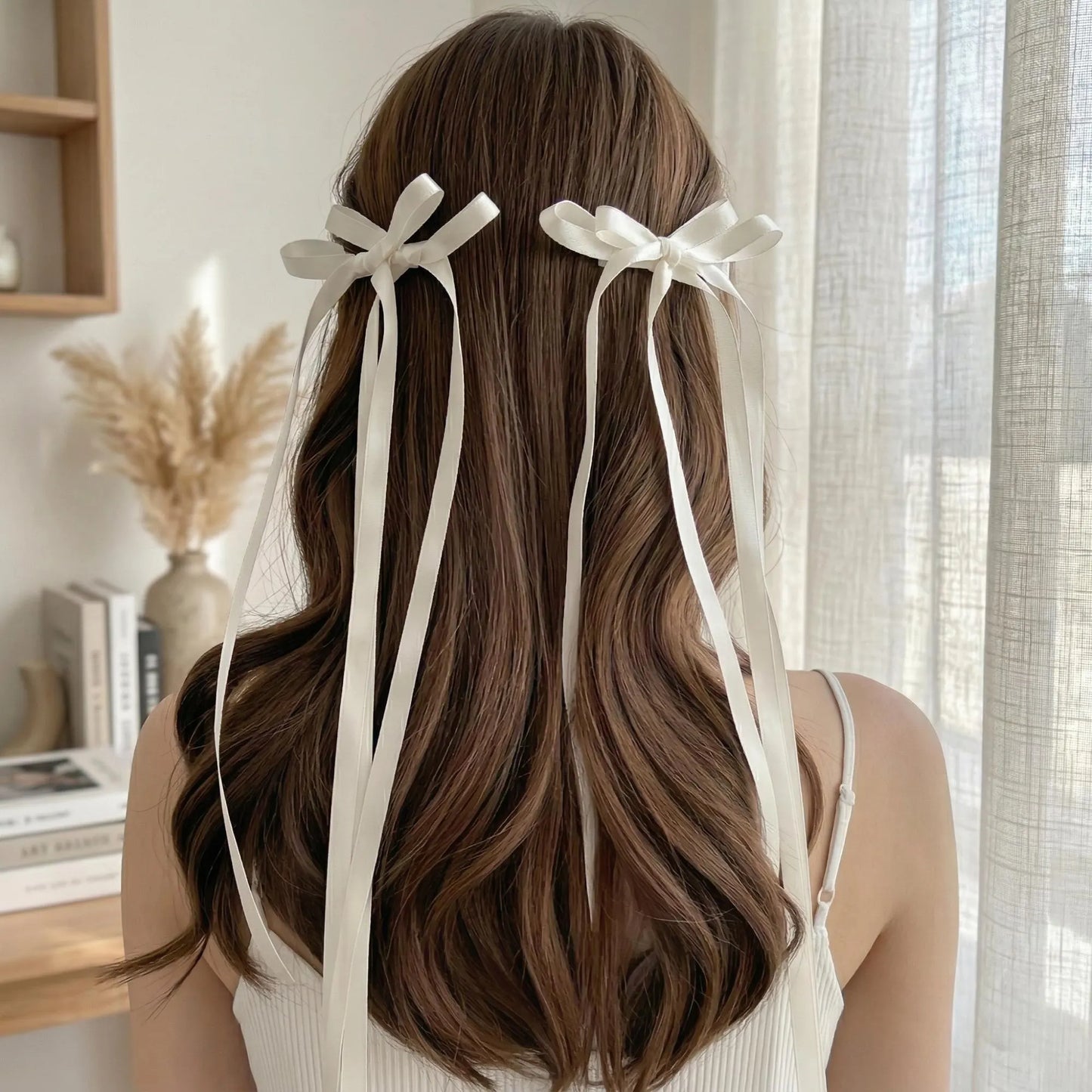 Handmade Satin Bow Hair Clip - Romantic Balletcore Hair Accessory