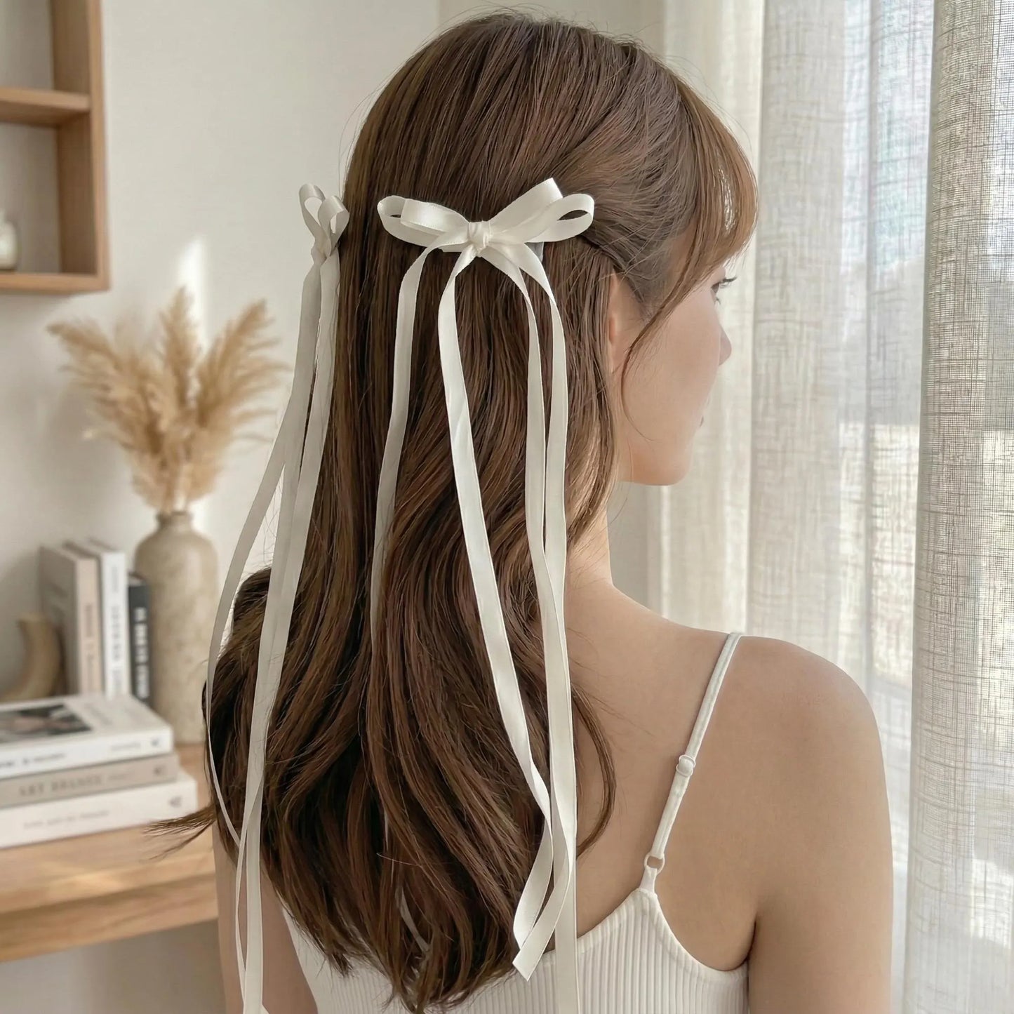Handmade Satin Bow Hair Clip - Romantic Balletcore Hair Accessory
