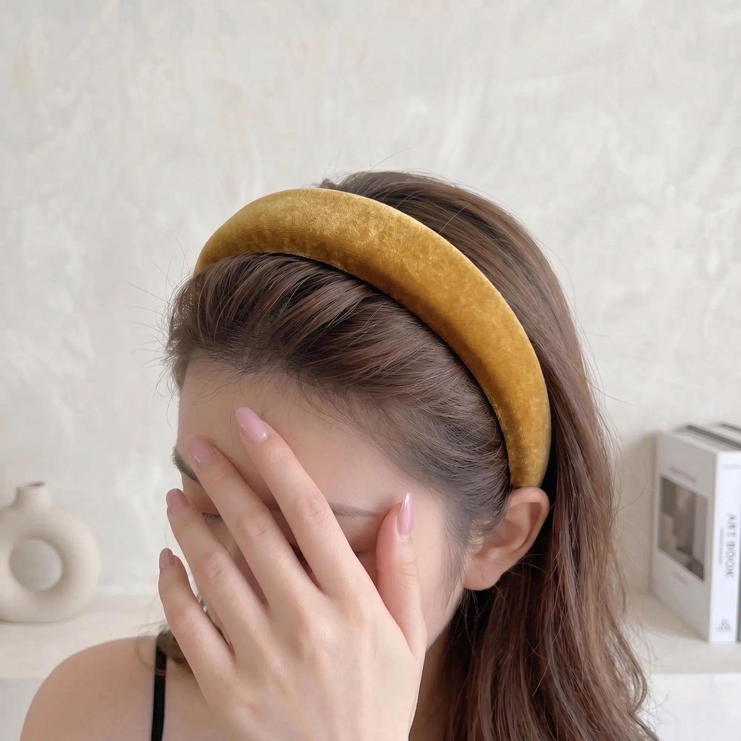 Silk Velvet Headband for Women | Luxury Padded Alice Band, Soft & Gentle on Hair | Vintage Aesthetic Hair Accessories