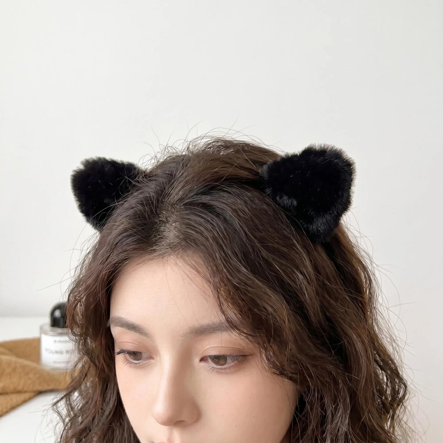 Handmade Faux Fur Bear/Cat Ear Hair Clips - Kawaii Winter Accessory