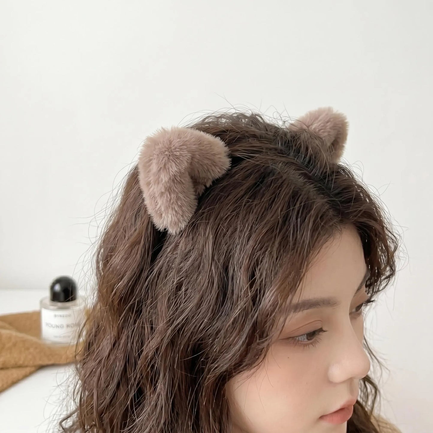 Handmade Faux Fur Bear/Cat Ear Hair Clips - Kawaii Winter Accessory