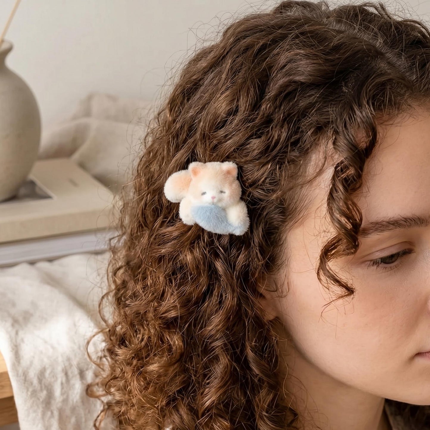 Mini Plush Kawaii Kitty Hair Clips