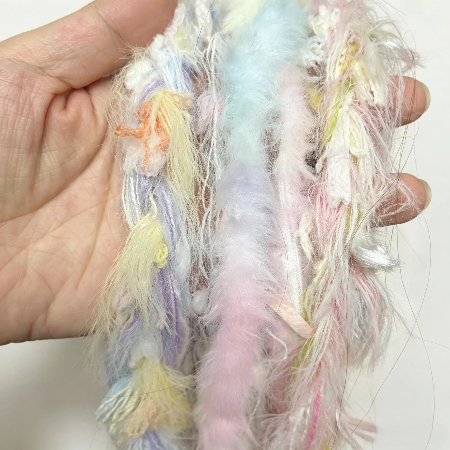 Handmade Pastel Fuzzy Jester Hat with Pom Poms